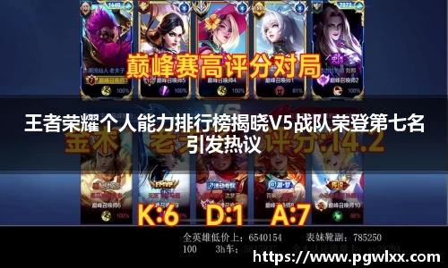 王者荣耀个人能力排行榜揭晓V5战队荣登第七名引发热议